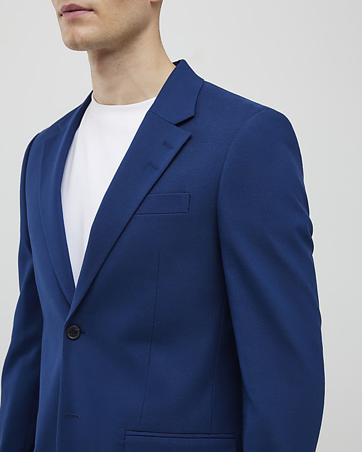 Blue Slim Fit Suit Jacket