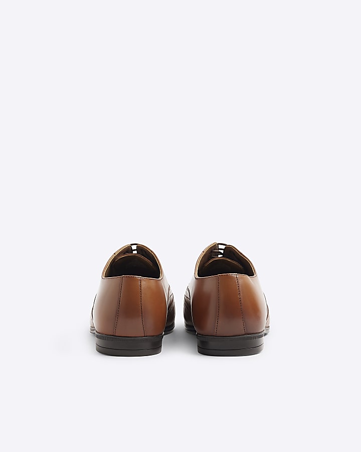 Brown Wide Fit Leather Brogues