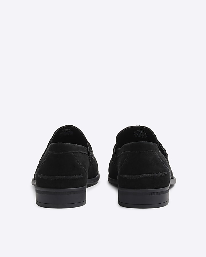 Black Suede Tassel Loafers