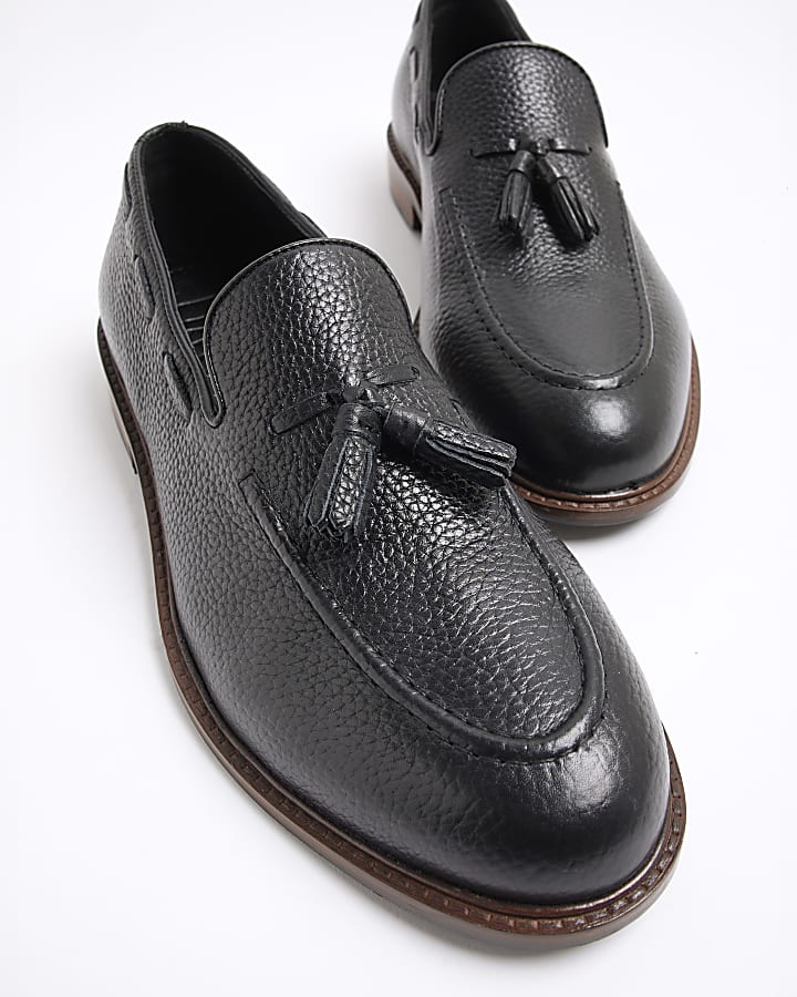 Black Leather Loafers