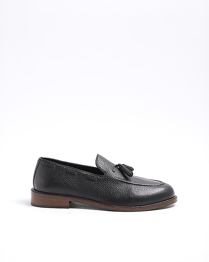 Black Leather Loafers