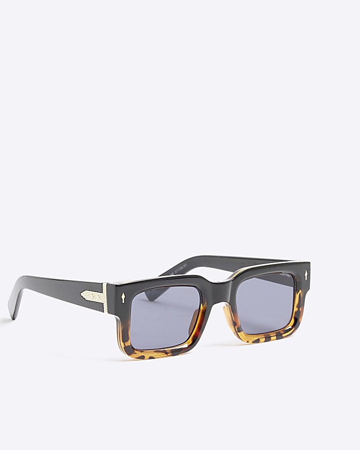 Brown Square Western Sunglasses