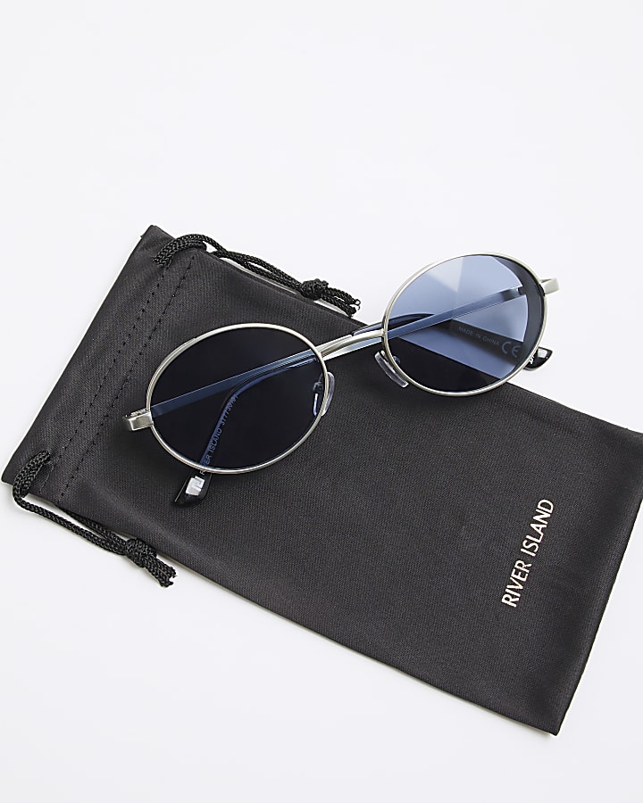 Silver Oval Sunglasses