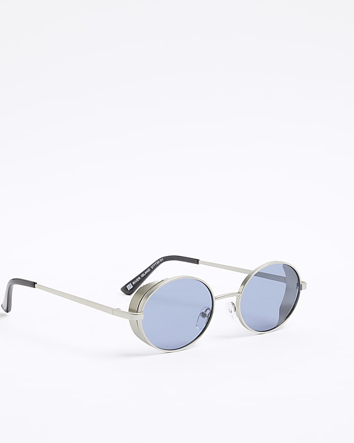 Silver Oval Sunglasses