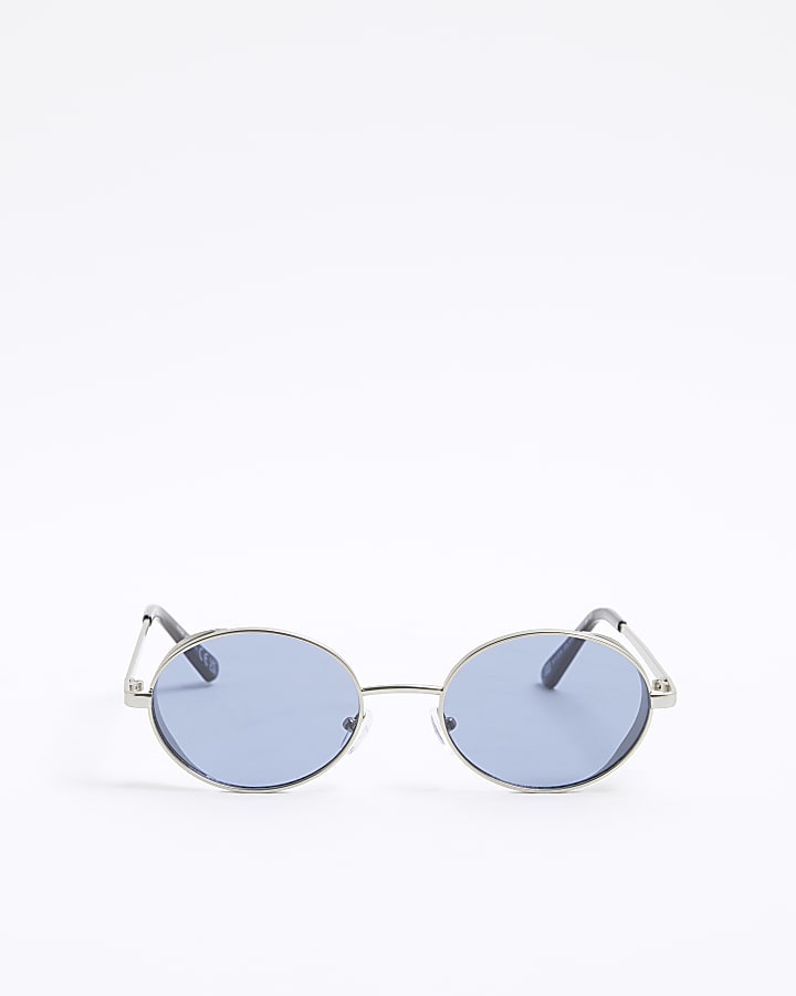 Silver Oval Sunglasses