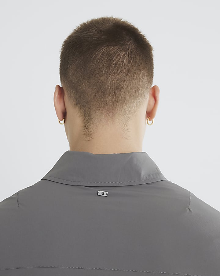 Grey Utility Pocket Overshirt