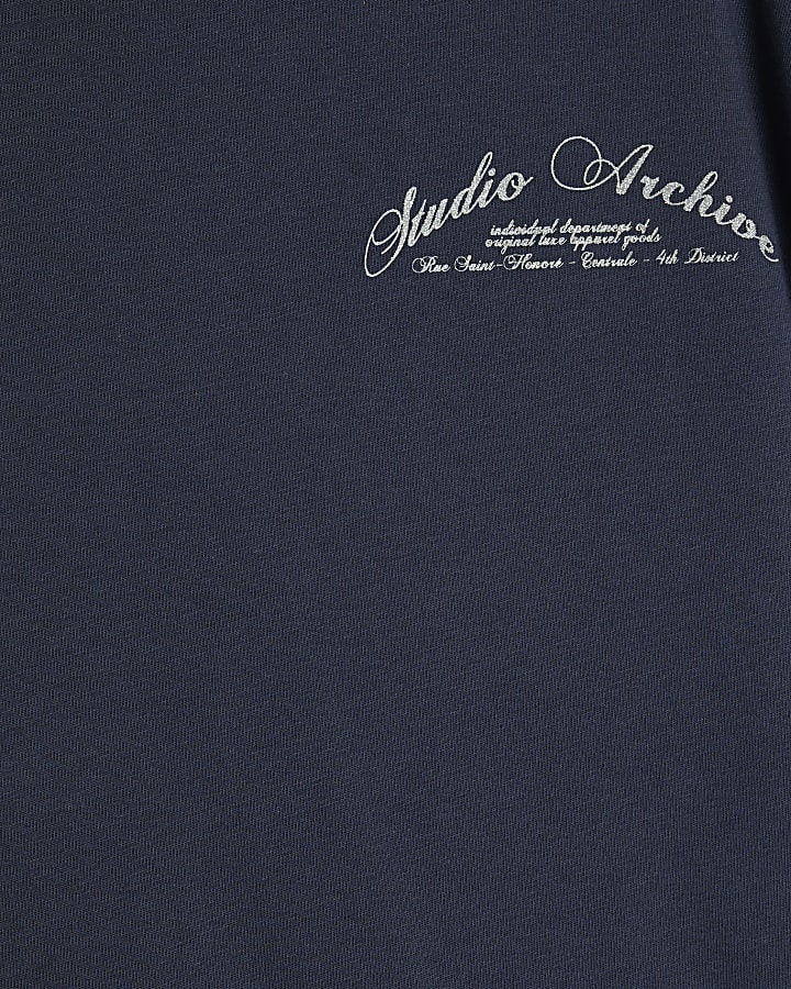 Navy Short Sleeve Studio Archive T-Shirt