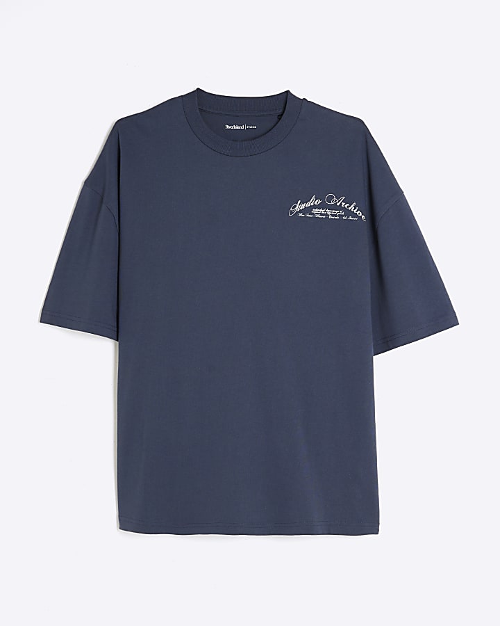 Navy Short Sleeve Studio Archive T-Shirt