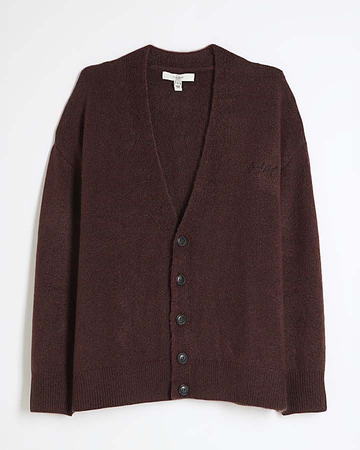 Brown Long Sleeve Cardigan