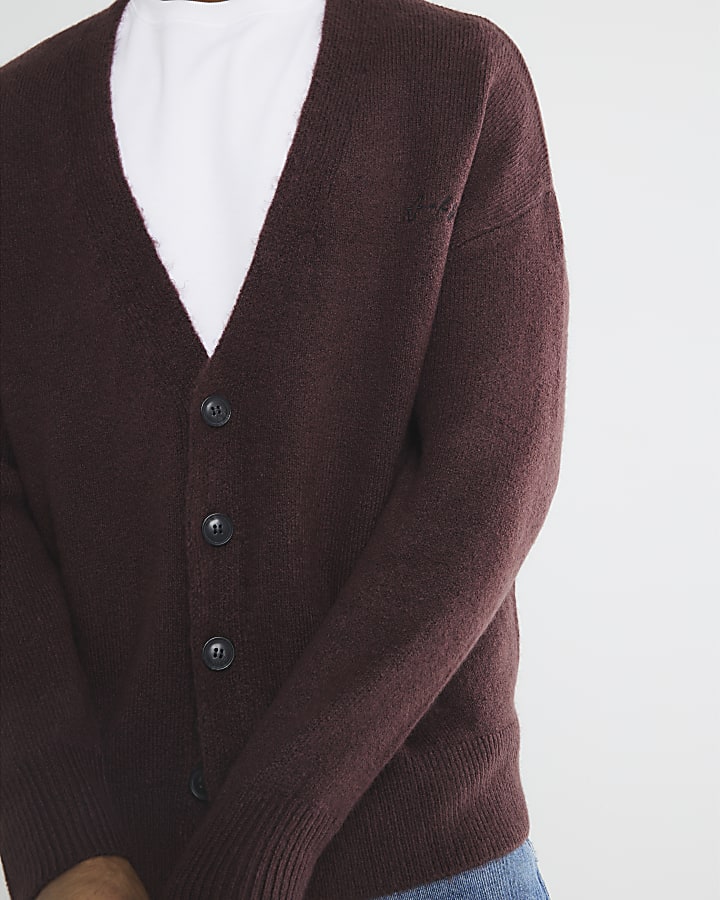 Brown Long Sleeve Cardigan