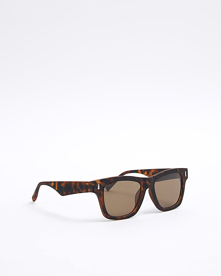 Brown Rubberised Wayfarer Tort Sunglasses