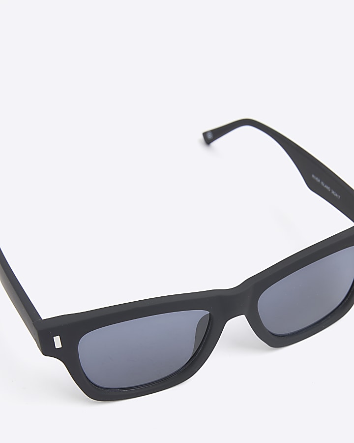 Black Rubber Wayfarer Sunglasses