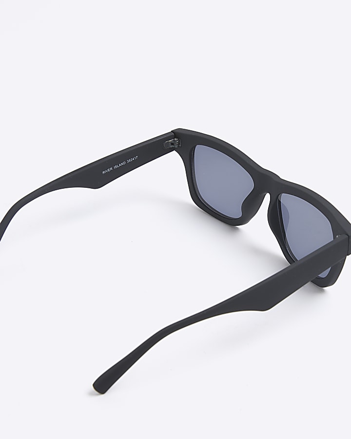 Black Rubber Wayfarer Sunglasses