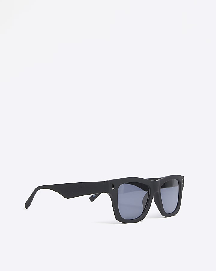 Black Rubber Wayfarer Sunglasses