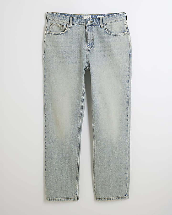 Blue Denim Straight Jeans