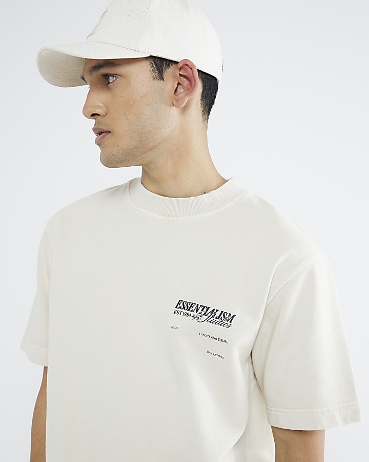 White Regular Fit Essentialism T-Shirt