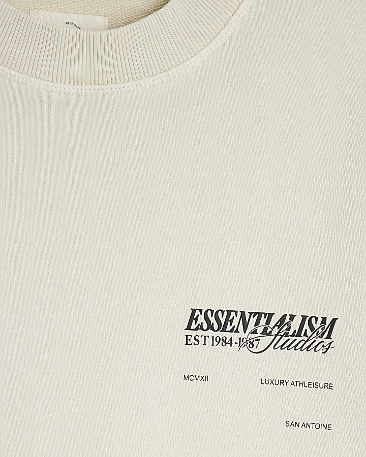 White Regular Fit Essentialism T-Shirt