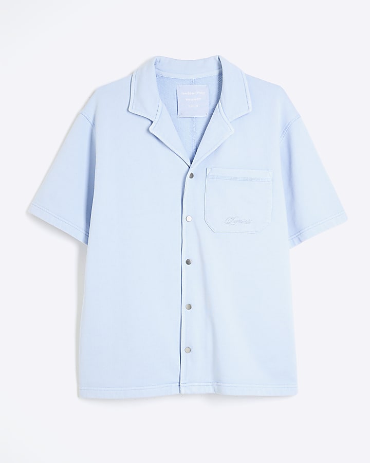 Blue Regular Fit Washed Luminis Polo Shirt