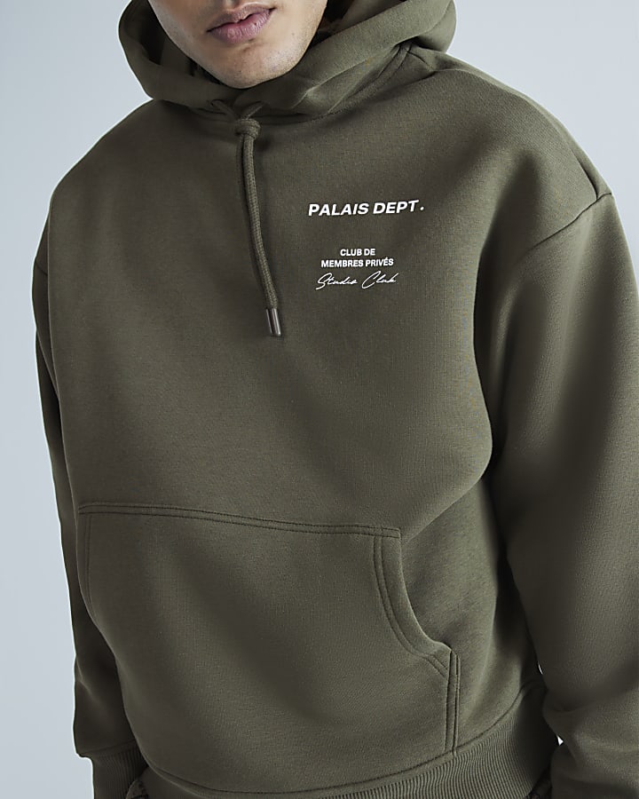 Khaki Long Sleeve Palaise Dept Hoodie