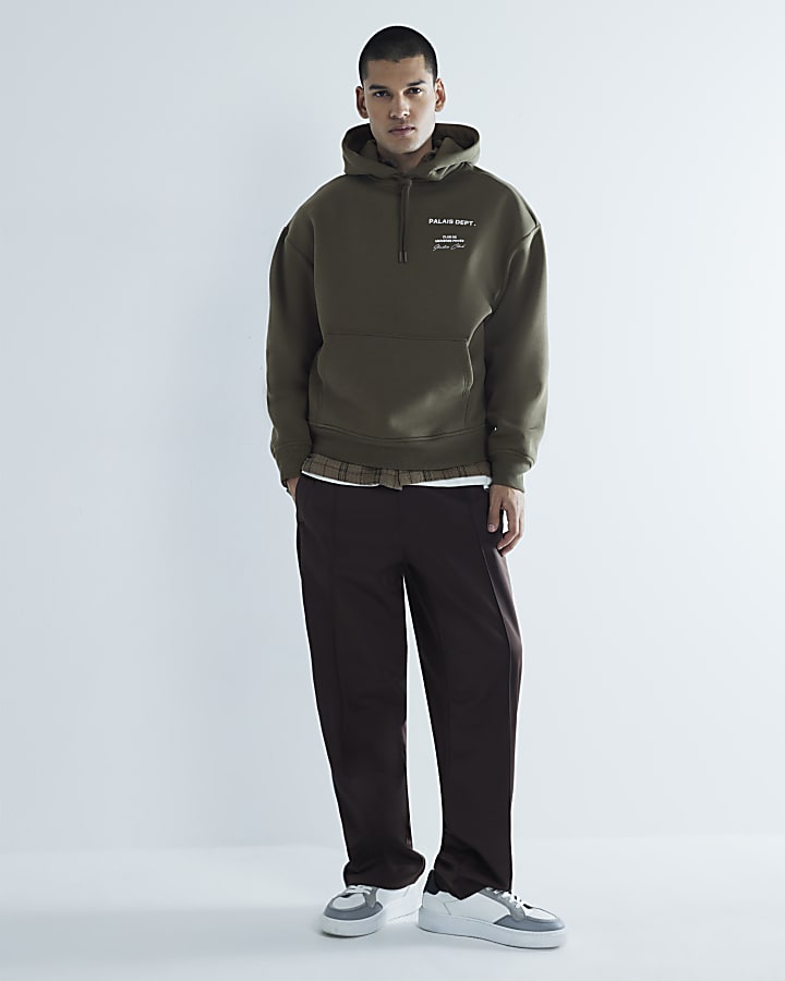 Khaki Long Sleeve Palaise Dept Hoodie