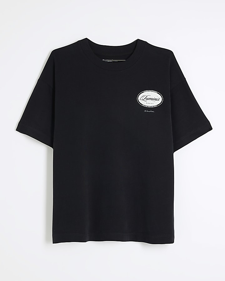 Black Luminis Oval Washed T-Shirt