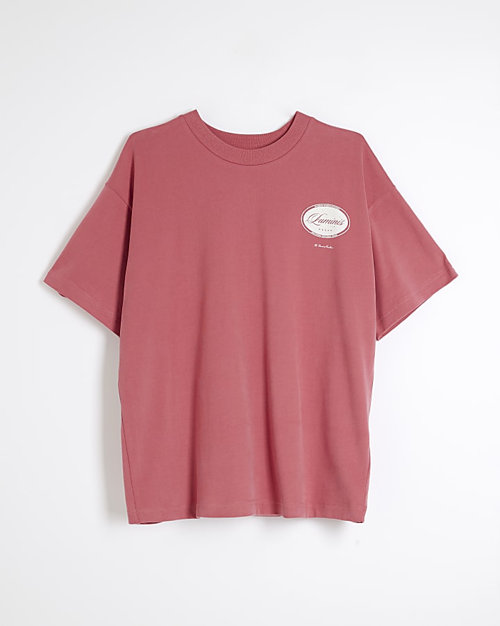 Red Luminis Oval Washed T-Shirt