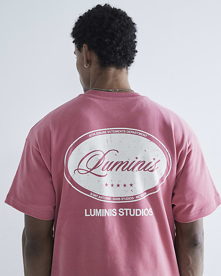 Red Luminis Oval Washed T-Shirt