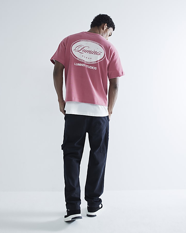 Red Luminis Oval Washed T-Shirt