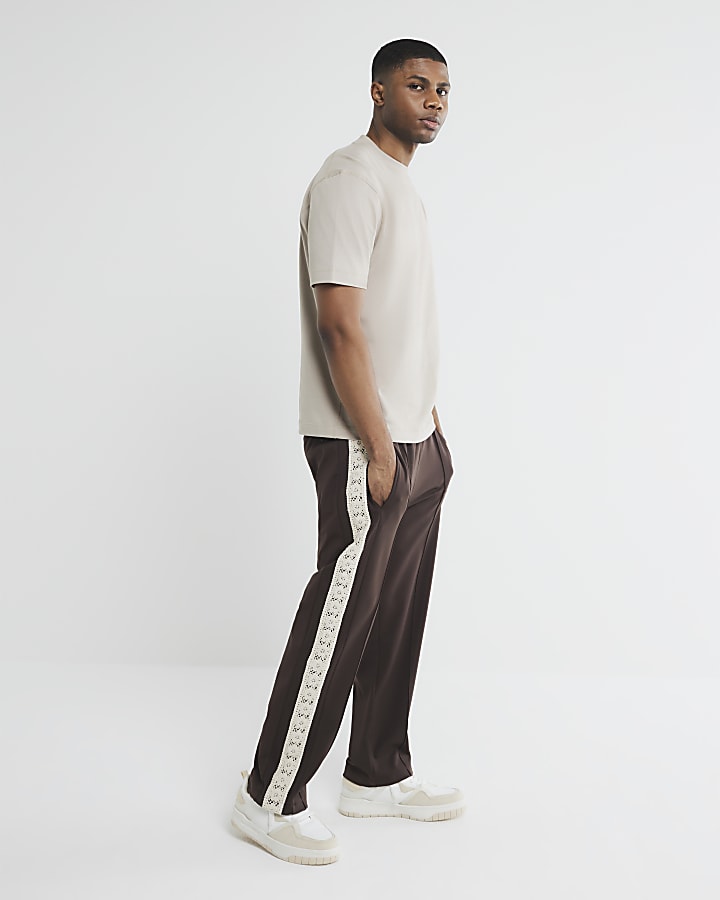 Beige Regular Fit Embroidery T-Shirt