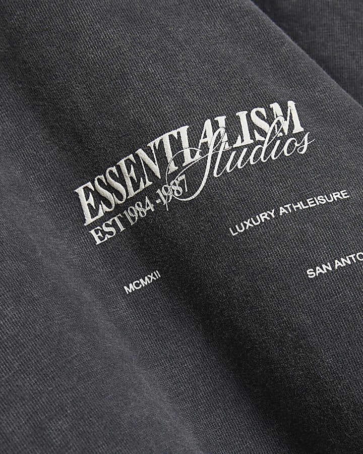 Black Oversized Essential Large T-Shirt