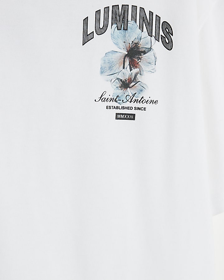 White Short Sleeve Luminis Floral T-Shirt