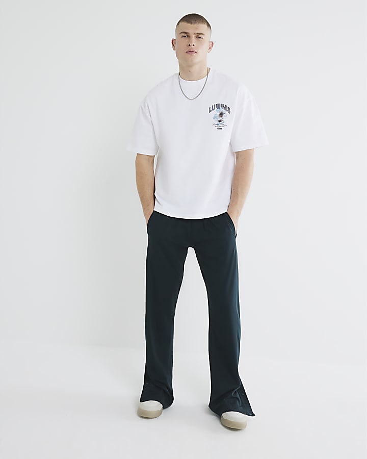 White Oversized Luminis Floral T-Shirt