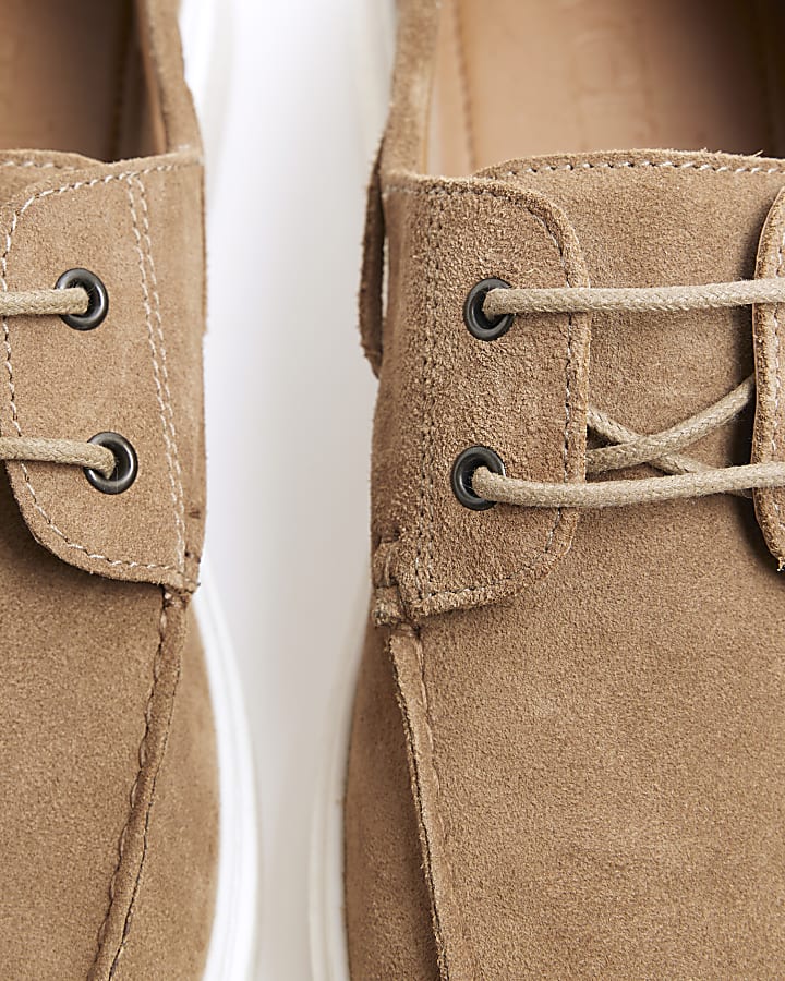 Brown Suede Cupsole Boat Shoes