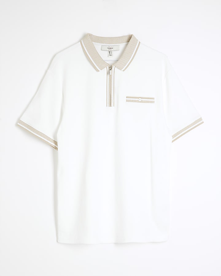 Beige Slim Fit Polo Shirt