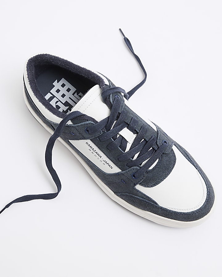 Navy Suede Japanese Skater Trainers