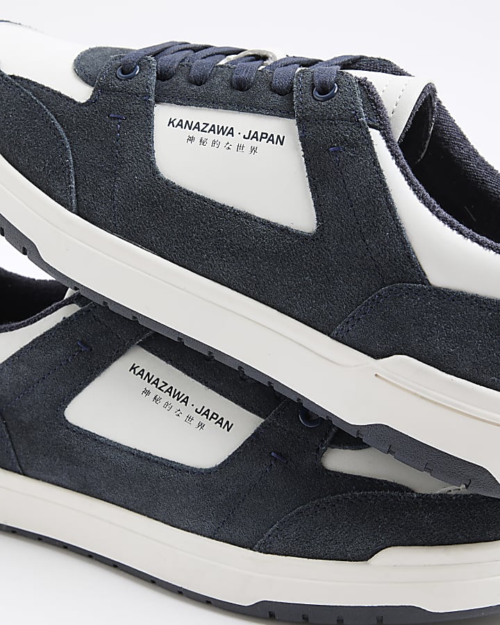 Navy Suede Japanese Skater Trainers