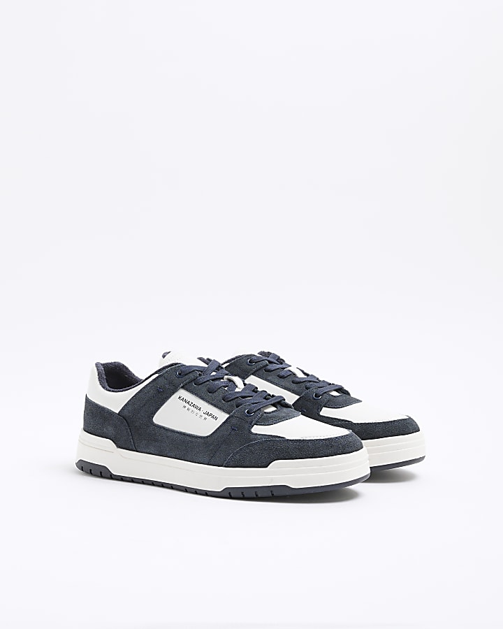 Navy Suede Japanese Skater Trainers