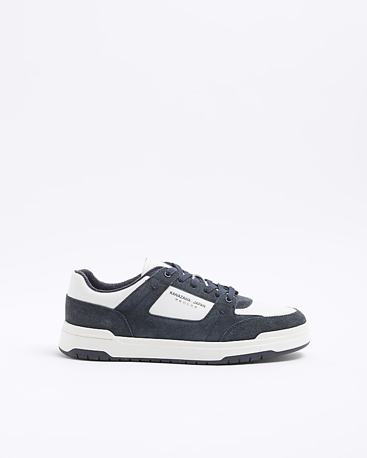 Navy Suede Japanese Skater Trainers