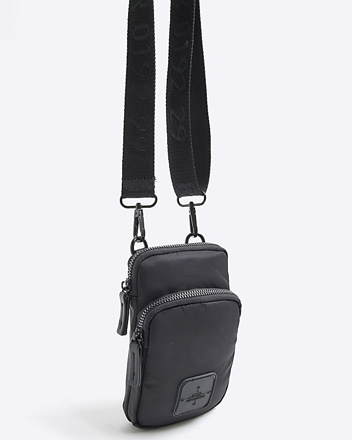 Black Nylon Mini Cross Body Bag