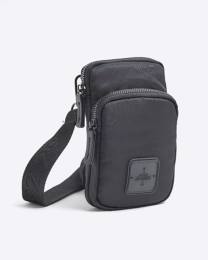 Black Nylon Mini Cross Body Bag