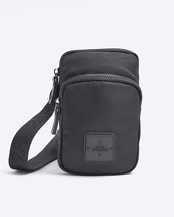 Black Nylon Mini Cross Body Bag