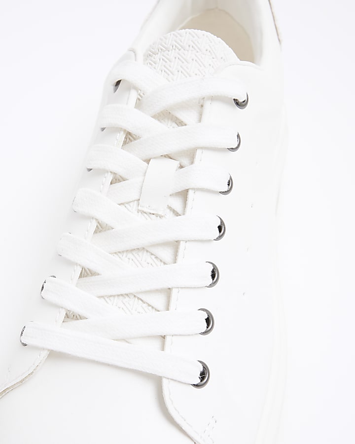 White Lace Up Trainers