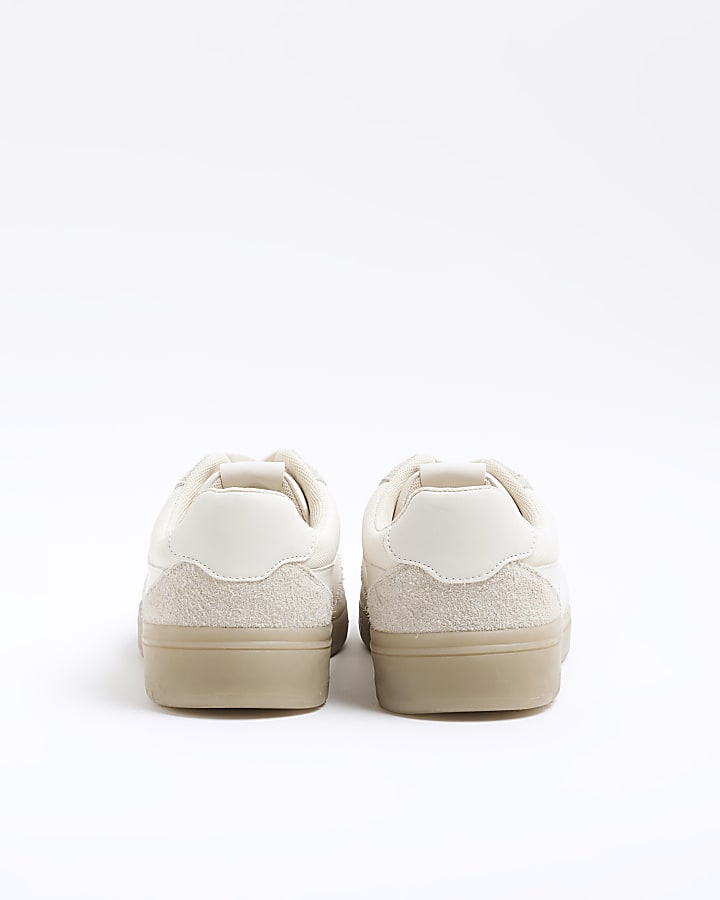 Stone Hairy Suede Trainers