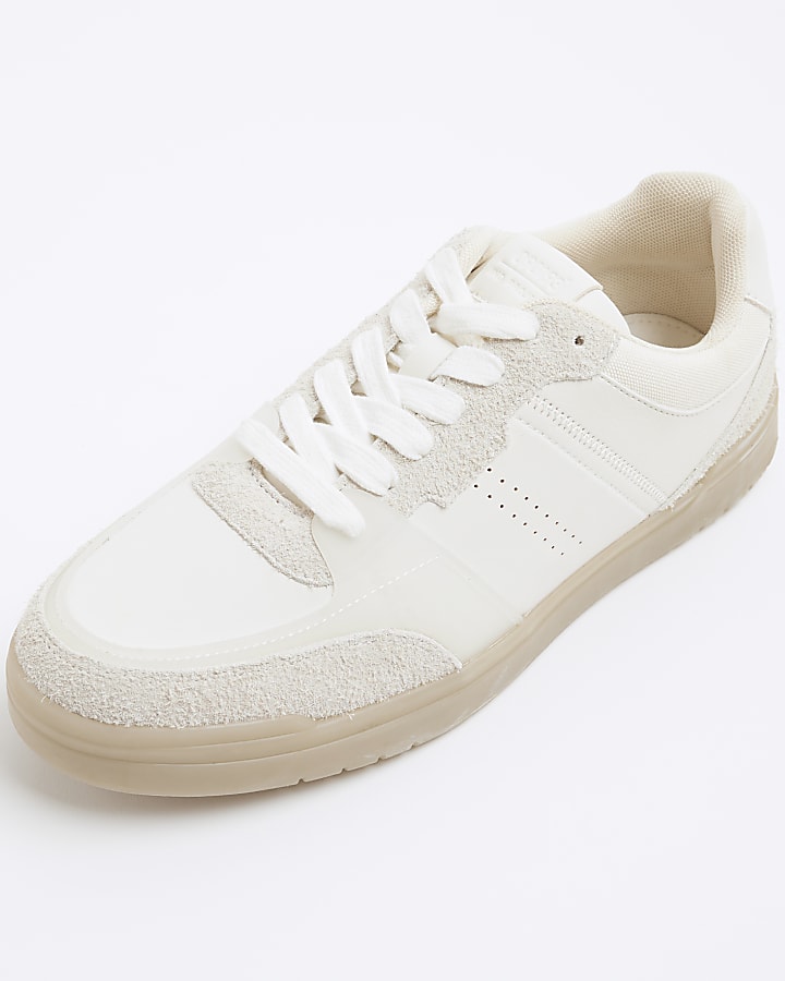 Stone Hairy Suede Trainers