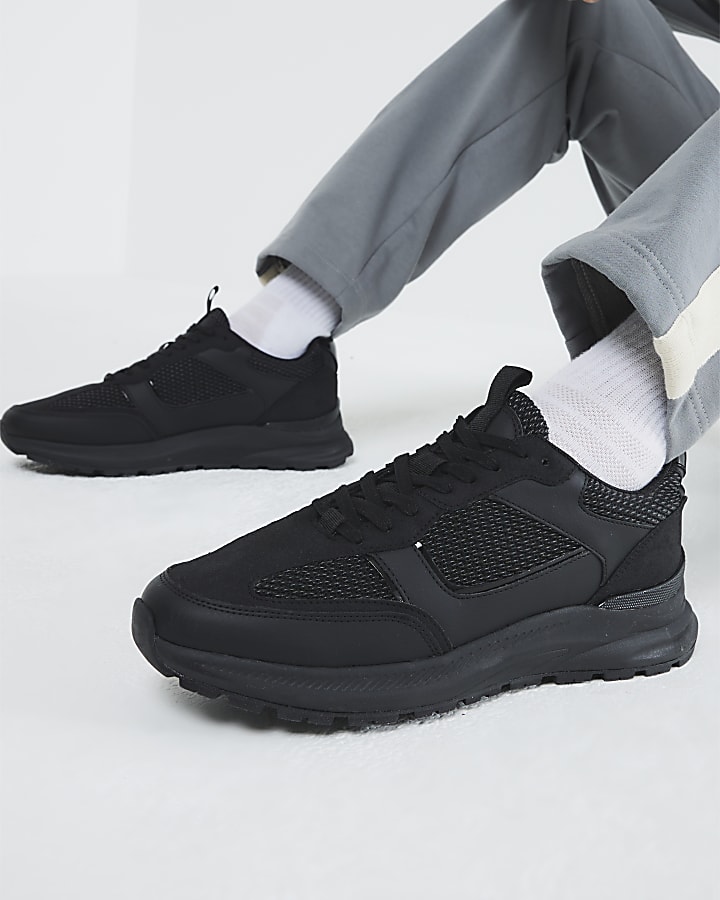 Black Ruched Trainers