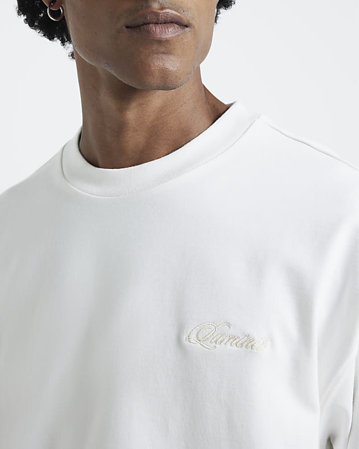 Beige Embroidered Luminis T-Shirt