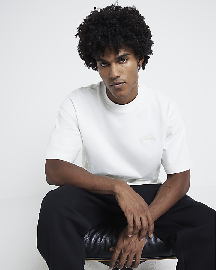 Beige Embroidered Luminis T-Shirt
