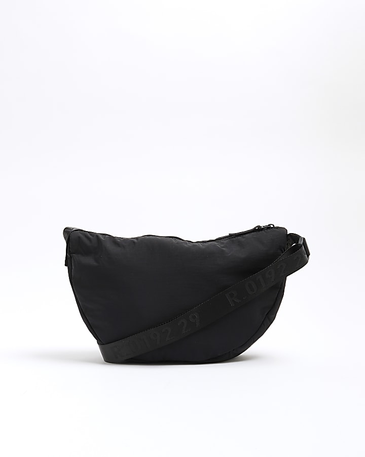 Black Scoop Crinkle Bum Bag