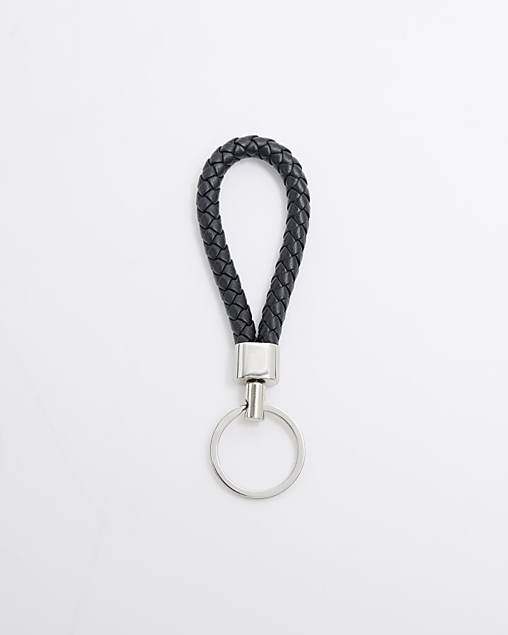 Black Leather Keyring