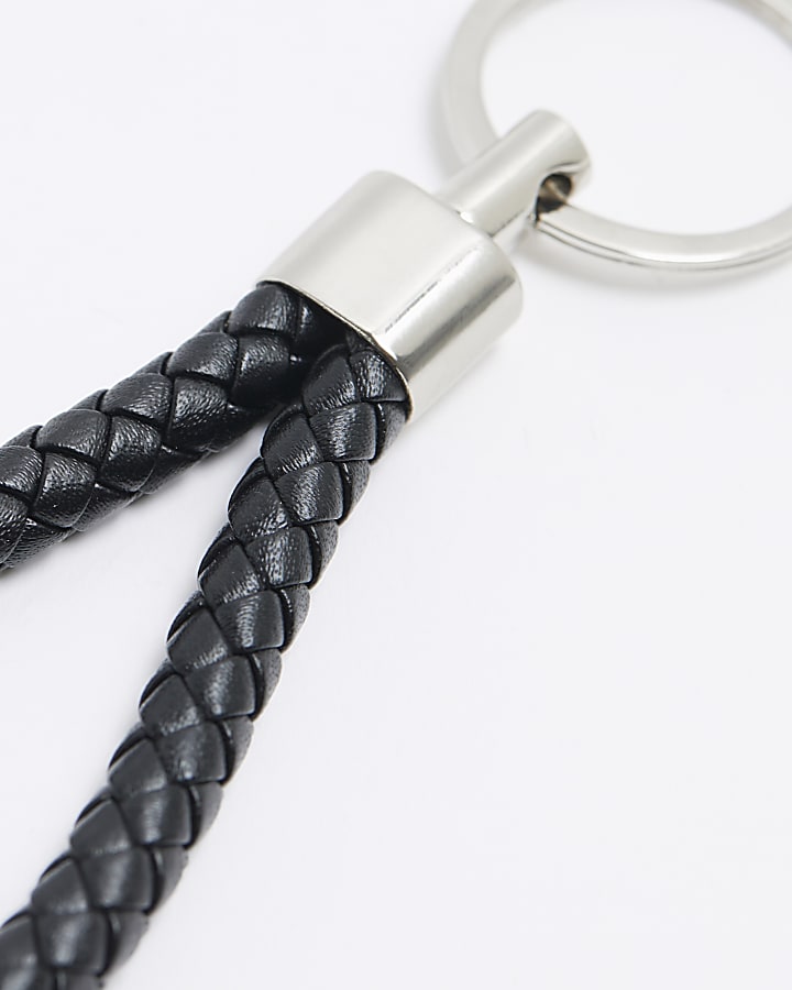 Black Leather Keyring